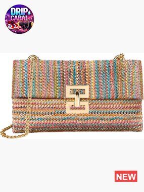 Straw Woven Envelope Clutch Purses Women Shoulder Crossbody Beach Bag